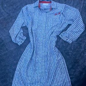 Black and white Schrader dress